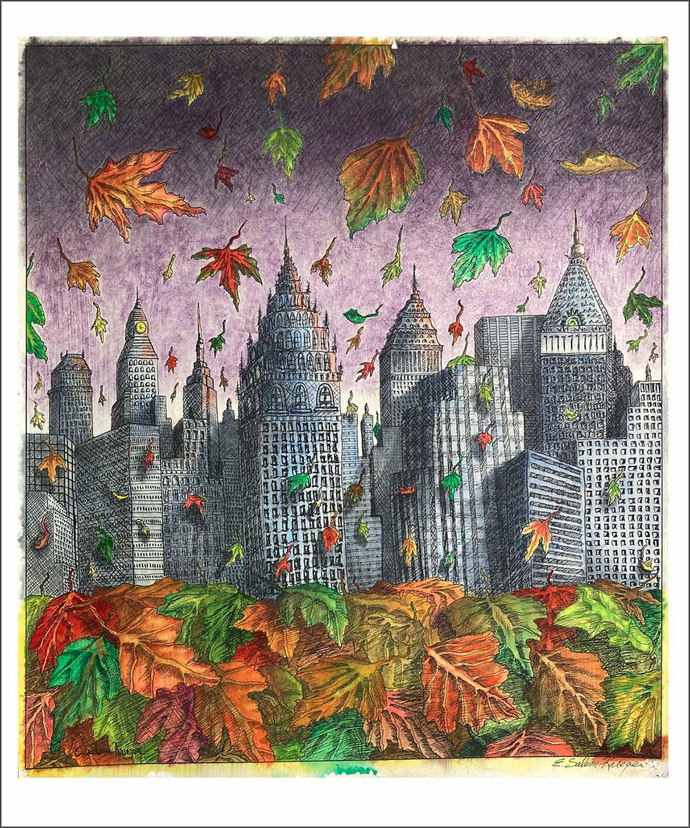 Autumn in NY- Salem Krieger -shown here as a 20" width x 24" height print layout.